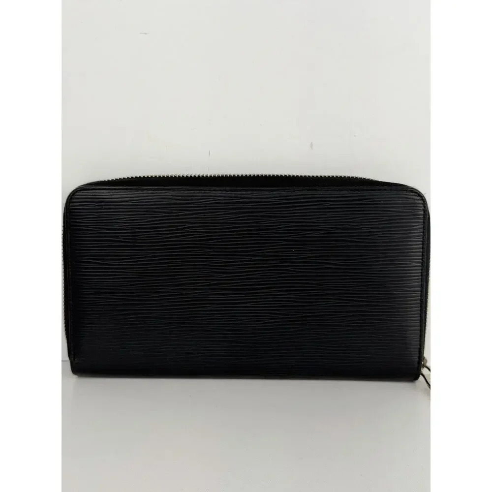 Louis Vuitton Zippy Wallet Organizer Black Leather&Silver-tone hardware 2014 K1